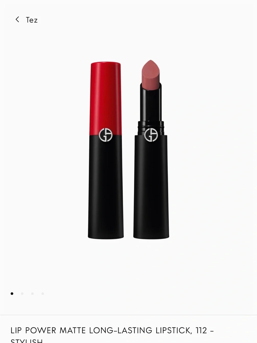 Giorgio Armani Red-Tone Matte Lipstick — color 112
